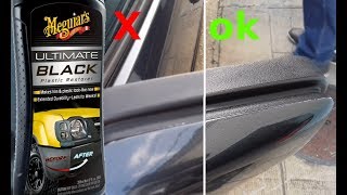 🚓 Rénovateur plastiques voiture  Meguiars Ultimate Black  Tout le matériel dans le descriptif [upl. by Mowbray764]