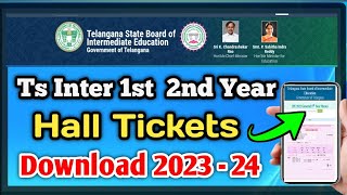 TS intermediate hall tickets download 202324 how to download TS intermediate hall tickets [upl. by Dadelos393]