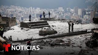 Temen encontrar más muertos por las inundaciones en Quito  Noticias Telemundo [upl. by Ttenrag]