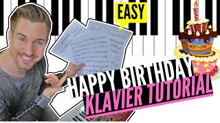 Happy Birthday I Klavier Tutorial leicht amp schnell lernen「NOTEN」 [upl. by Selena954]