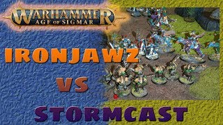 Bitwa Age of Sigmar IronJawz vs Stormcast [upl. by Toogood]