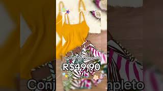 Conjunto blusa regata e short moda vestuario fashion lojaonline novidades modafeminina [upl. by Halsted135]