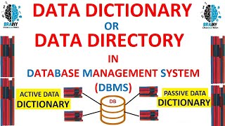 DATA DICTIONARY OR DATA DIRECTORY IN DATABASE  TYPES OF DATA DICTIONARIES IN DATABASE [upl. by Resarf]