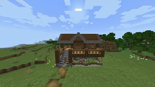 How to Build a Spruce Survival House in Minecraft ⚒️ [upl. by Ansaev]