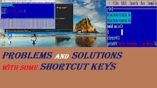 problems and solutions with turbo c and shortcut keys use in turbo c in hindi turbo c 2019 [upl. by Spohr]