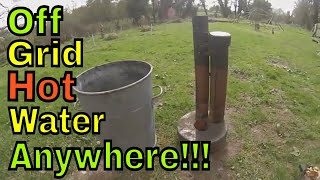 Portable Off Grid Hot Water Heating System  No Electricity  US Military Puffing Billy [upl. by Aurora341]