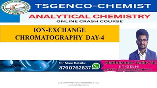 IONEXCHANGE CHROMATOGRAPHYTS GENCOANALYTICAL CHEMISTRYCLASS4 [upl. by Llerrah]