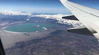 Mono lake California near long valley super volcano 33k feet up [upl. by Anaderol918]