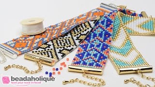 How to Make the Beaded Loom Bracelet Kits by Beadaholique [upl. by Devol]