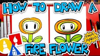 How To Draw A Fire Flower From Mario [upl. by Rehpotsirc]