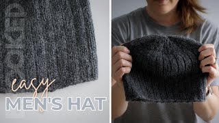 How to Knit a Mens Hat StepbyStep [upl. by Neeli632]