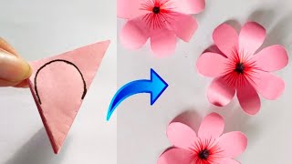 Very Easy Paper Flower Craft 🌸  Paper Flower Making Step By Step  DIY Paper Flower Craft 🌸 [upl. by Gnoix]