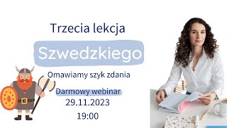 Szwedzki dla początkujących  Lekcja szwedzkiego  Gramatyka szwedzka  szyk zdania po szwedzku [upl. by Calabresi]