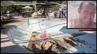 Israel Pool Sinkhole  Man dies after being swallowed by sinkhole in busy swimming pool [upl. by Necyrb329]