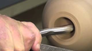 Hollowing a Bowl with just a hollowing tool  no pre bore [upl. by Yelsa44]