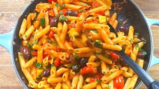 Quick amp Tasty Halloumi Pasta Recipe  Healthy Vegetarian Dinner [upl. by Meelas]