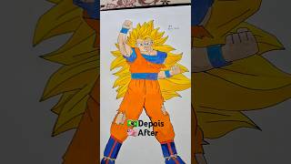 dragonball Goku ssj 3 drawing art [upl. by Sherline]