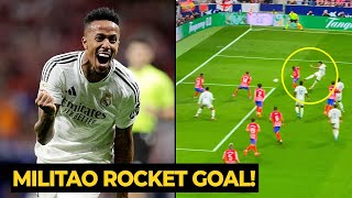 Eder Militao scored crazy ROCKET GOAL against Atletico de Madrid  Football News Today [upl. by Darrelle]