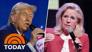 Donald Trump attacks Liz Cheney using violent language [upl. by Nalyorf]