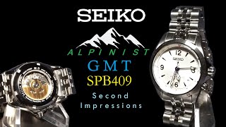 Seiko Alpinist GMT  SPB409  Second Impressions Review [upl. by Kurland]