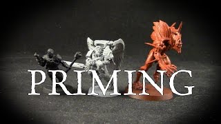 Miniature Painting Tip How to Prime Miniatures [upl. by Latvina]