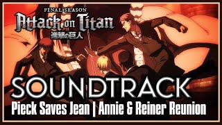 Attack on Titan S4 Episode 24 OST Final Scene Pieck Saves Jean  進撃の巨人 OST [upl. by Laband]