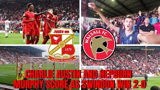 Charlie Austin amp HepburnMurphy Score As Swindon Win 20  Swindon Town Vs Walsall  Match Vlog [upl. by Lissner]