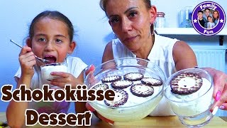 SCHOKOKÜSSE DESSERT KINDERLEICHT und SOMMERLICH  FAMILY FUN [upl. by Aneekal]