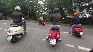 Vespa GTS Hanseaten Tour Flugplatz Uetersen  Heist  Vespa meets Madzda MX 5 [upl. by Yenaiv]