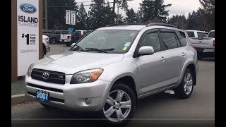 2007 Toyota RAV4 Sport W CD Cruise Control Roof Rails Roof Racks Review Island Ford [upl. by Minnie]