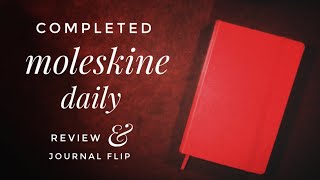 Completed Moleskine Daily  Review Pen Test and Journal Flip [upl. by Zitvaa]