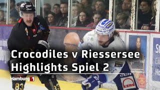 Eishockey Oberliga Playoffs Spiel 2 Crocodiles Hamburg 36 SC Riessersee I Die Highlights [upl. by Hen]