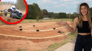 We Built A Dirt Oval Kart Track In Our Yard [upl. by Richman]