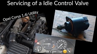 Servicing of a Idle control valve Opel Corsa B [upl. by Nelia758]