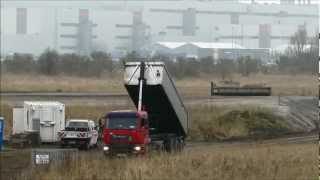 Neubau Parkplatz KFZ Im und Export Hafen Emden Port Construction Site parking lodge [upl. by Inattyrb440]