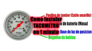 COMO INSTALAR TACOMETRO en 1 minuto [upl. by Nylaf]