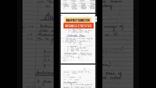 Business Statistics unit 2 Mean median and mode notes for BBA first semester bba bbanotes [upl. by Ivanna]