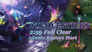 Fiddlesticks Full Clear Guide  259 Raptors Start 1 Smite Season 1412 [upl. by Llednek]