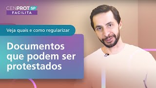 Nome protestado Veja quais títulos podem ir para cartório e sujar seu CPF  CenprotSP Facilita [upl. by Nauqes]