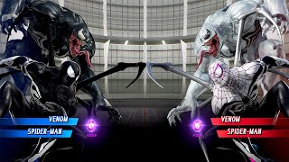 Black Venom amp Black Spiderman vs White Venom amp Spiderman Very Hard  Marvel vs Capcom  4K UHD [upl. by Ly972]