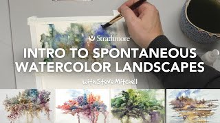 Intro to Spontaneous Watercolor Landscape Painting with Steve Mitchell  Lesson 1 of 4 [upl. by Ilyssa]