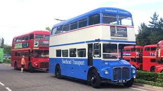 Routemasters Leaving Chiswick Business Park Routemaster at 70 Years Anniversary [upl. by Enirod408]