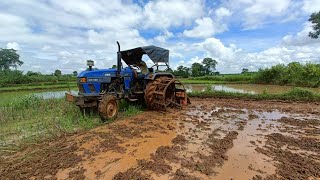 Herpal rotavator performance with eicher 380 in puddling [upl. by Casavant288]