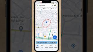 How to find your current location in google maps  find Google map current location youtubeshorts [upl. by Marl]