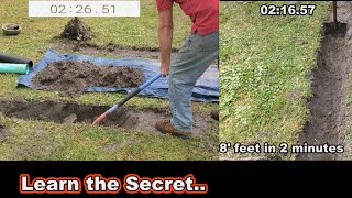 Fastest Way to Dig a Trench  Never get Tired Again [upl. by Vastah]