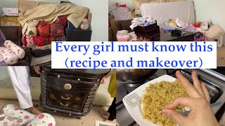 Saudi Arabia main Pakistani room makeover in low budget part 1  khechari recipe Almas move on [upl. by Yedarb104]