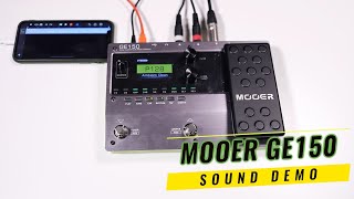 MOOER GE150  Sound Demo no talking  Amp Modelling amp MultiEffects Pedal Review Amp amp Direct [upl. by Kciredes287]