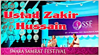 Ustad Zakir Hussain tabla solo at SSF 2023 Nazrul monch [upl. by Caras]