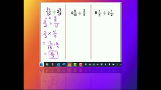 Dividing with Mixed Numbers 20 [upl. by Riley772]