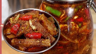 Spicy amp Tangy Delight Authentic Nepali Radish Chili Pickle Khadeko Mula Ko Achar  Pabs Kitchen [upl. by Asyal577]